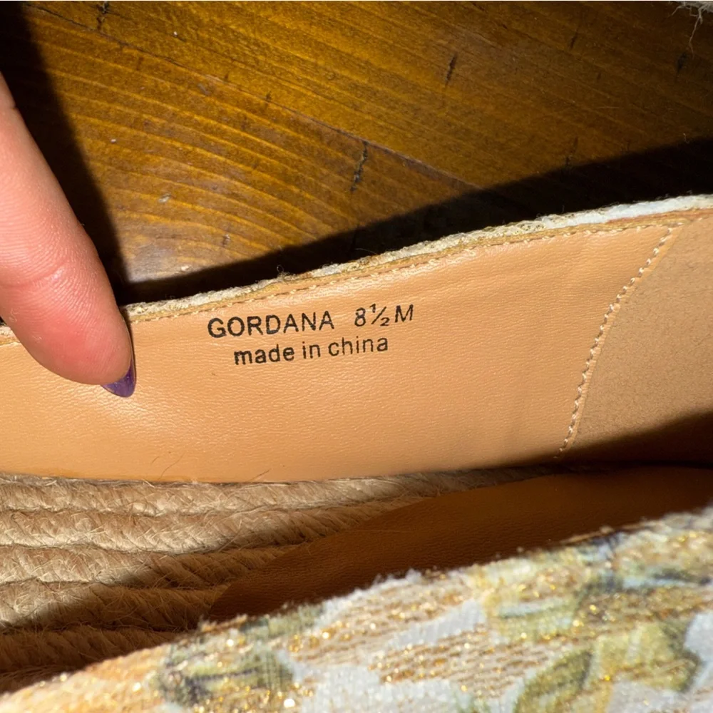 J Renee Jeweled Espadrilles Boho Luxe Euro‎ Summer Coastal Grandma Chic- 8.5